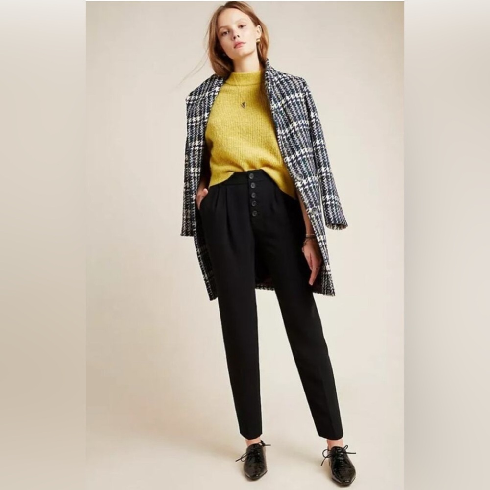Anthropologie Sasha Button Fly Tapered Trousers